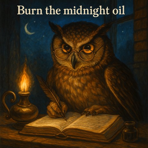 Burn the midnight oil